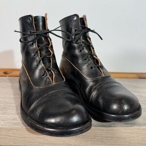 Women’s CYDWOQ Artisan Handmade Leather Boots Size 6 (36 EU) Made In USA